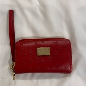 Michael Kors Ostrich Leather Wrist Wallet